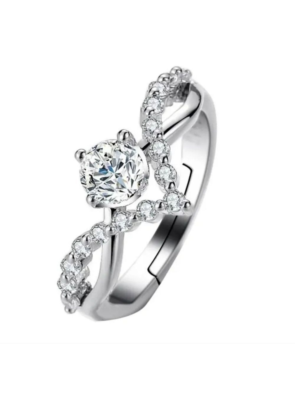 Elegant 925 Sterling Silver Cubic Zirconia Rings